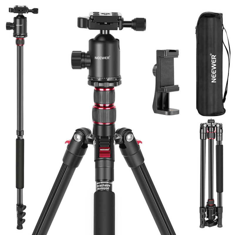 Neewer 77" 2-in-1 Aluminum Tripod/Monopod with Arca-Type Head and Phone Holder