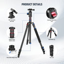 Neewer 77" 2-in-1 Aluminum Tripod/Monopod with Arca-Type Head and Phone Holder