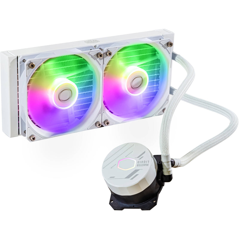 Cooler Master MasterLiquid 240L Core ARGB AIO Liquid CPU Cooler (White)