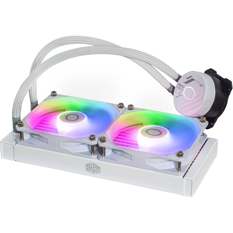Cooler Master MasterLiquid 240L Core ARGB AIO Liquid CPU Cooler (White)