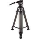 Magnus REX VT-5000-CM Carbon Fiber Two-Stage Mono Lock Video Tripod with Dolly