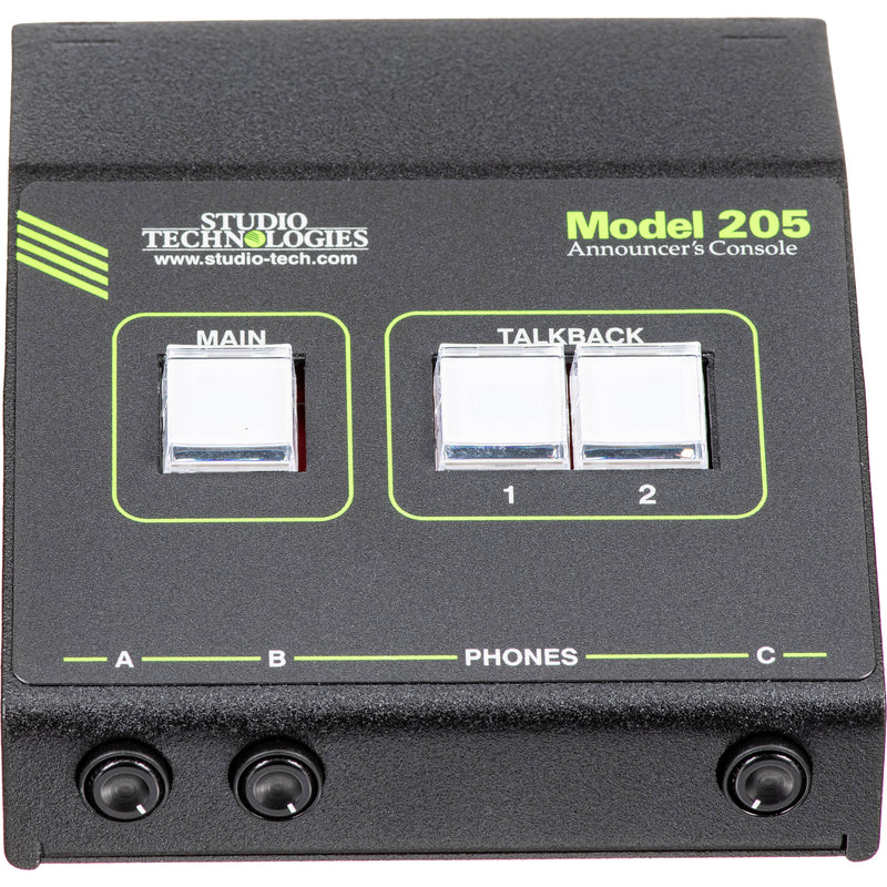 Studio Technologies Dante Compatible Announcers Console with 2 Dante Talkback Outputs