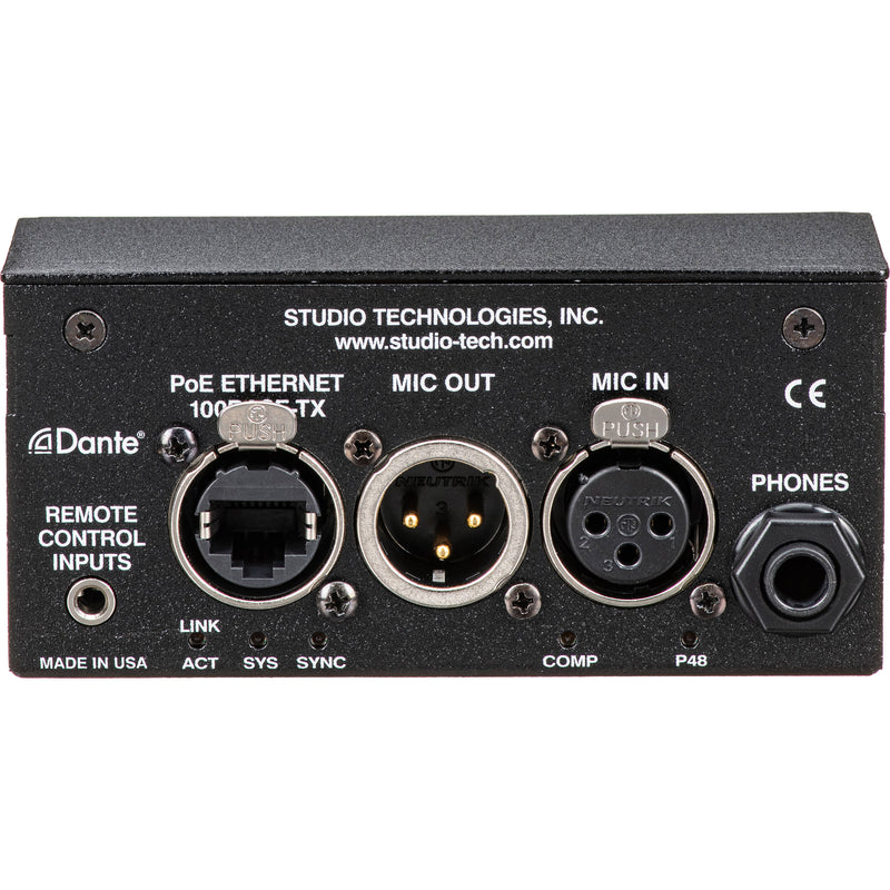 Studio Technologies Dante Compatible Announcers Console with 2 Dante Talkback Outputs