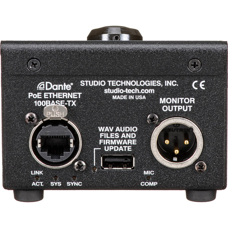 Studio Technologies Model 354A Dante Audio-Over-Ethernet Talk Station - Supports GME-3-12 Gooseneck Mic