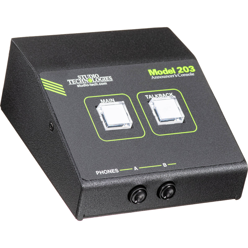 Studio Technologies Dante Audio-Over-Ethernet Announcers Console - 1 Main / 1 Talkback Channel
