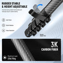 Neewer LT38 Carbon Fiber LITETRIP Travel Tripod with Panoramic Ball Head (61")