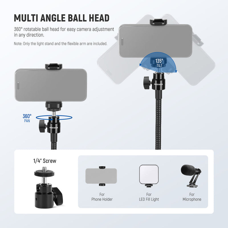 Neewer TS06 Phone Tripod Stand with Reversible Legs