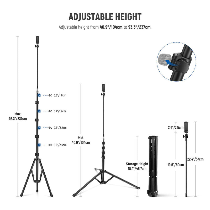 Neewer TS06 Phone Tripod Stand with Reversible Legs