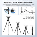 Neewer TP09 Carbon Fiber Desktop Mini Tripod with 360-Degree Ball Head (20")