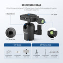 Neewer TP09 Carbon Fiber Desktop Mini Tripod with 360-Degree Ball Head (20")