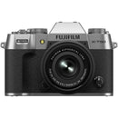 FUJIFILM X-T50 Mirrorless Camera with 15-45mm f/3.5-5.6 Lens and Basic Bundle (Silver)