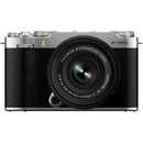 FUJIFILM X-M5 Mirrorless Camera with 15-45mm f/3.5-5.6 Lens and Godox iT22 Mini Flash Kit (Silver)