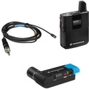 Sennheiser AVX-MKE2 SET Digital Camera-Mount Wireless Omni Lavalier Microphone System with Mic Hiding Kit and Lav Concealer (Black, 1.9 GHz)