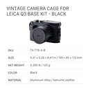 Tilta Vintage Camera Cage Base Kit for Leica Q3
