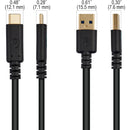 Pearstone USB-C 3.2 Gen 2 to USB-A Charge and Sync Cable (3.3')