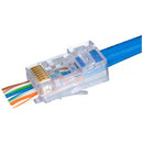 Simply45 Pass-Through Cat5e UTP RJ45 Connector (Blue Tint, 20-Pack)