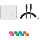 RODE RODECover II Polycarbonate Cover for RODECaster Pro II Kit with Four 10' XLR Cables and Color ID Rings Set