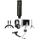 Sony C-80 Cardioid Condenser Microphone Kit with Reflection Filter and Headphones