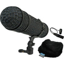 Radius Mini-ALTO 300 Blimp Windshield with RAD-2 Kit, PG Handle & XLR Cable (Black, Multi-Pile)
