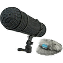 Radius Mini-ALTO 300 Blimp Windshield with RAD-2 Kit & PG Handle (Gray, Long-Pile)