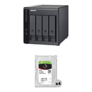 QNAP 32TB TR-004 4-Bay USB 3.2 Gen 1 RAID Expansion Enclosure Kit with Seagate IronWolf HDDs (4 x 8TB)