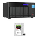 QNAP 32TB TVS-h874T 8-Bay NAS Enclosure Kit (4 x 8TB)