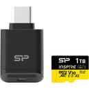 Silicon Power 1TB Inspire UHS-I microSDXC Memory Card with USB-C Card Reader