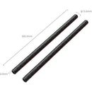 SmallRig 15mm Carbon Fiber Rods (Pair, 12")