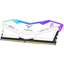 TEAMGROUP 32GB T-FORCE DELTA RGB DDR5 7200 MHz UDIMM Memory Kit (2 x 16GB, White)