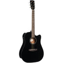 Cort Earth60CE Dreadnought Cutaway (Black Gloss Finish)
