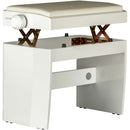 Dexibell Deluxe Piano Bench (White Satin)
