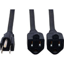 Hosa Technology YAC-407 3-Prong Male to Two 3-Prong Females Y-Power Cable