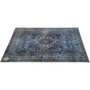Drum N Base Vintage Persian-Style Stage Rug (6 x 5.2', Blue)