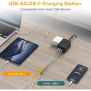 Tessan Power Strip with Flat Plug and Flat Cord (Black)