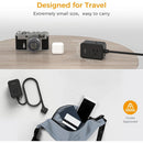 Tessan Power Strip with Flat Plug and Flat Cord (Black)