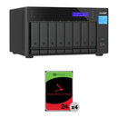 QNAP 96TB TVS-h874T 8-Bay NAS Enclosure Kit (4 x 24TB)