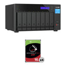 QNAP 64TB TVS-h874T 8-Bay NAS Enclosure Kit (4 x 16TB)