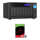 QNAP 80TB TVS-h874T 8-Bay NAS Enclosure Kit (4 x 20TB)