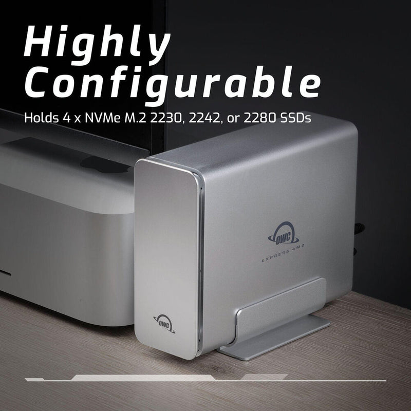 OWC Express 4M2 4-Bay USB4 External SSD Enclosure with SoftRAID
