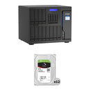 QNAP 96TB TVS-h1688X 16-Bay NAS Enclosure Kit (12 x 8TB)