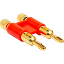 Hosa Technology BNA260RED Premium Dual Banana Plug- Red