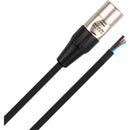 Hosa Technology 3-Pin XLR Male to Bare End Cable (10')