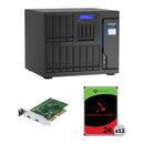 QNAP 288TB TVS-h1688X 16-Bay NAS Enclosure Kit (12 x 24TB) with Thunderbolt 3 Card