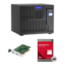 QNAP 108TB TVS-h1688X 16-Bay NAS Enclosure Kit (6 x 18TB) with Thunderbolt 3 Card