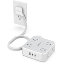 Tessan Surge Protector with 8 AC Outlets, 2 USB-A & 1 USB-C (5', Flat Plug)