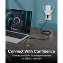 Plugable Gigabit Ethernet RJ45 to USB-C Cable (6.6')