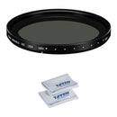 Tiffen Variable ND Filter with 2-Pack Microfiber Cloth Kit (82mm, 2 to 8-Stop)