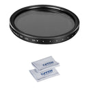 Tiffen Variable ND Filter with 2-Pack Microfiber Cloth Kit (77mm, 2 to 8-Stop)