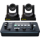 ikan OTTICA 2 x Full NDI 20x PTZ Cameras and IP Controller Bundle (Black)