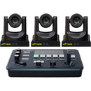 ikan OTTICA 3 x Full NDI 20x PTZ Cameras and IP Controller Bundle (Black)